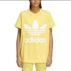 Adidas oversized womens trefoil tee